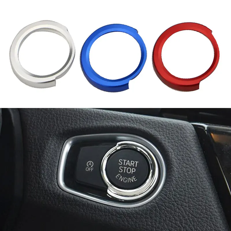 Car Ignition Key Ring Sticker for BMW 1 2 3 4 Series X1 F48 F20 F21 F30 F32 F33 F34 F36 F45 F46 Engine Start Cover Accessories