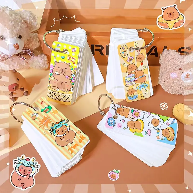 Kawaii stationery supplies back to school  acsesories capybara Diary mini Portable Notebooks  Notepad Ring notebook memo pads