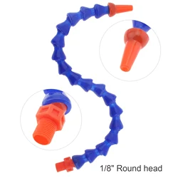 1/8 인치 300mm 플라스틱 유연한 물 오일 냉각 튜브, CNC 기계/밀링/선반 용 원형 헤드 노즐 포함