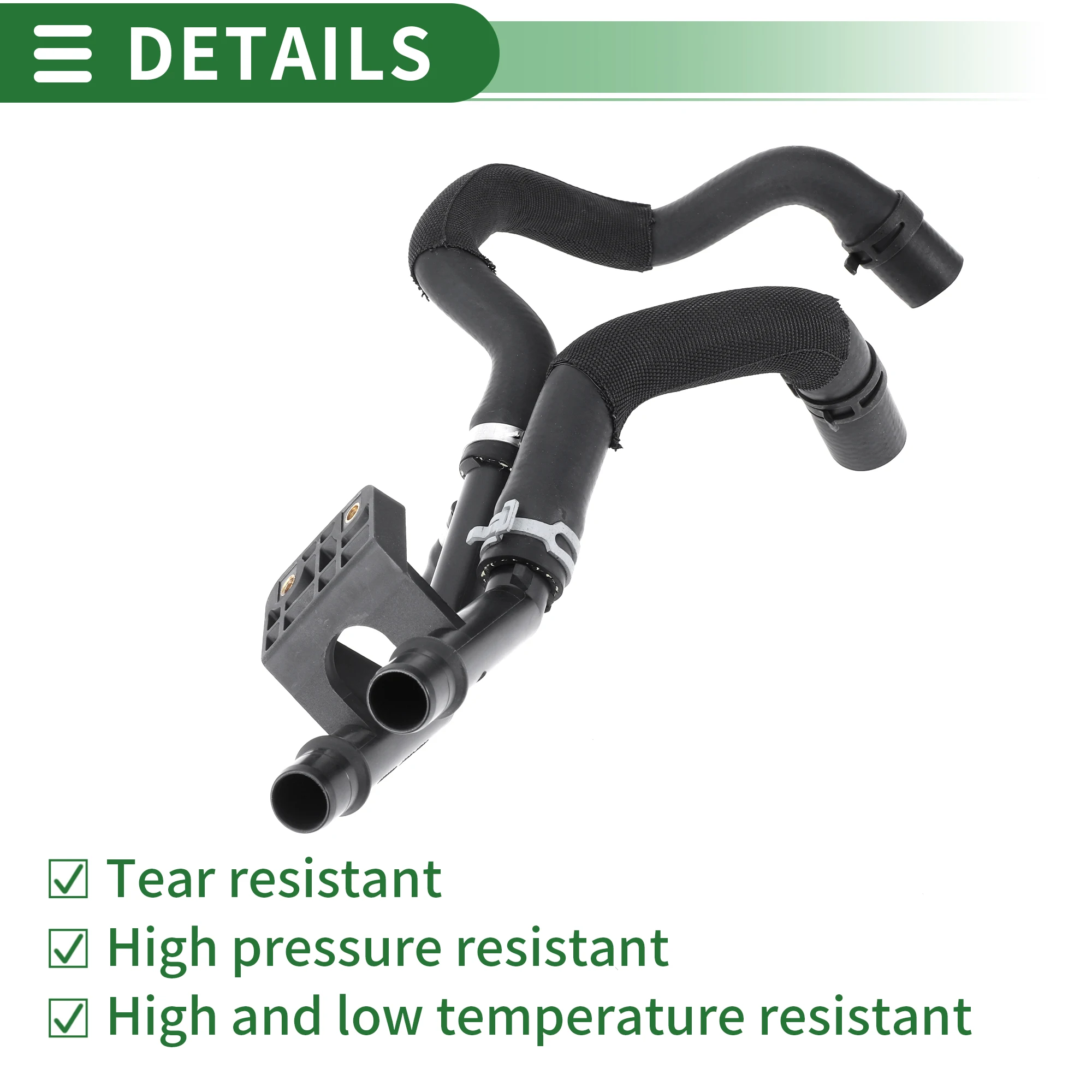 UXCELL خرطوم المبرد سخان خرطوم رقم LR022730 لاند روفر رينج روفر 2010-2019 المطاط الأسود 1 قطعة خرطوم المبرد