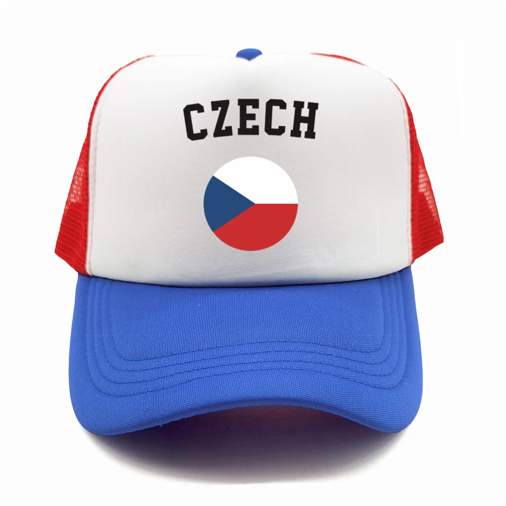Czech Republic Baseball Cap Fashion Women Men Country Flag Trucker Hats Summer Breathable Mesh Net Snapback Sun Caps