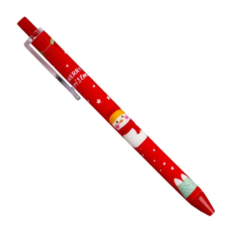 Pack of 6 Christmas Pen Funny Retractable Gel Pen for Kid Student Christmas Party Treats, Cartoon Retractable Gel Pen Dropship