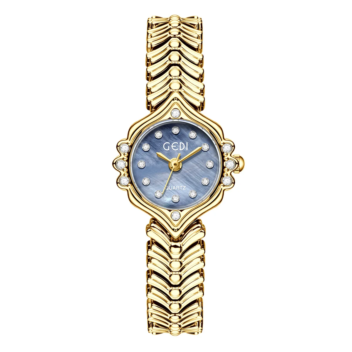 

Fashion Women's Watch with Diamond Set Small Dial and Fish Tail Bracelet for Light Luxury Ladies' quartz watch Gift