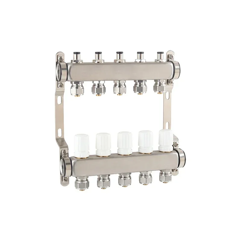 

（1--16way） PEX/Radiant Manifold, Up to 1.4 GPM Flow Valve for Radiant Floor Heating(1/2" connectors included)