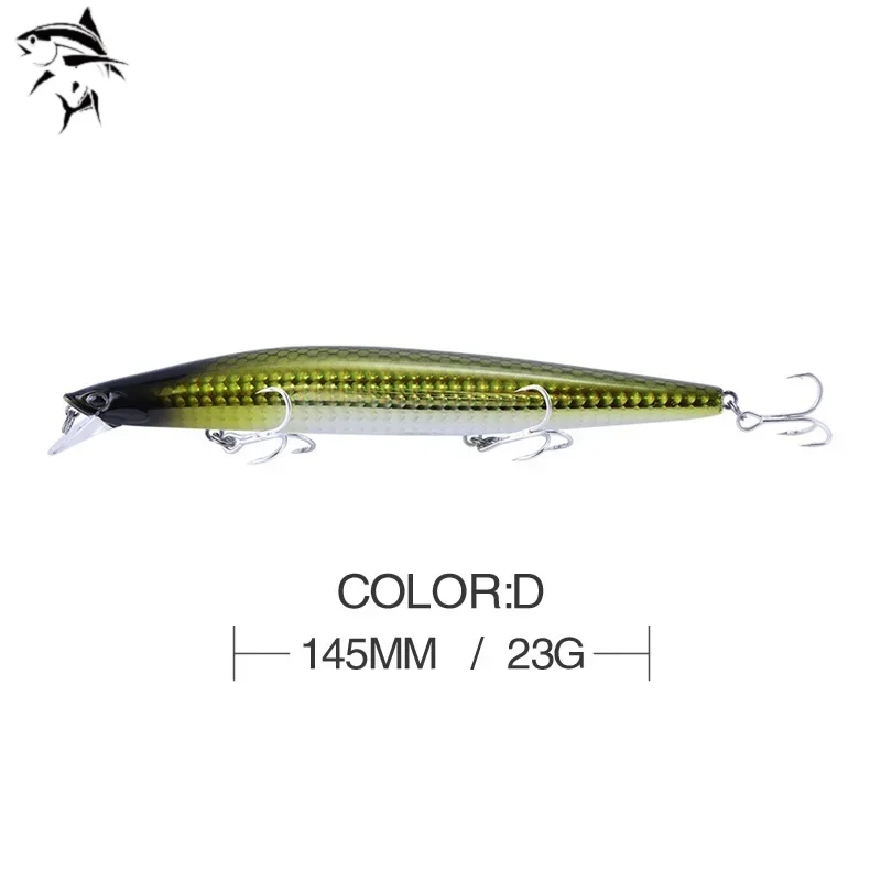 Fishing Lures 2021 145mm 23g Saltwater Floating Minnow Seabass Artificial Topwater Hard Baits Fishing Tackle jerkbaits