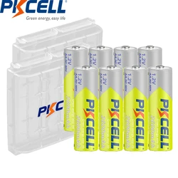 8PC PKCELL 1.2V AA Rechargeable Batteries 2600mAh Ni-MH AA Rechargeble Battery for camera Anti-dropping toy car+ 2PCBattery Box