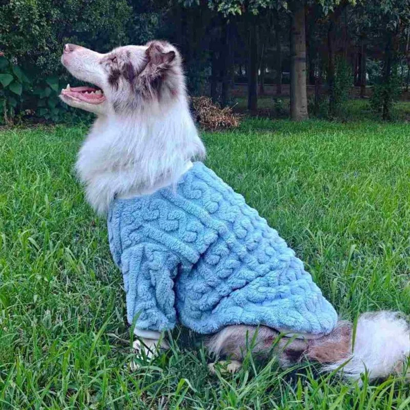 

New Winter Warm Elbow Guard, Golden Fur Border Collie and Big Dog Pet Clothing, Thickened Sweatshirt, Heavy Fleece Sweatshirt