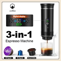 Foombthe Portable Espresso Coffee Machine With Digital Display 3-in-1 Capsule Coffee Maker for Car & Home Camping Coffee Maker