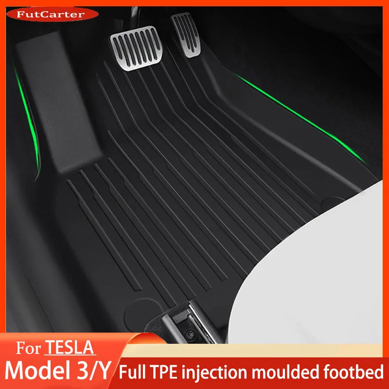 

For Tesla Floor Mats Model 3 Y 2017-2023 Car Four Seasons Waterproof Non-slip Floor Mat NEW TPE Special Car Accessories