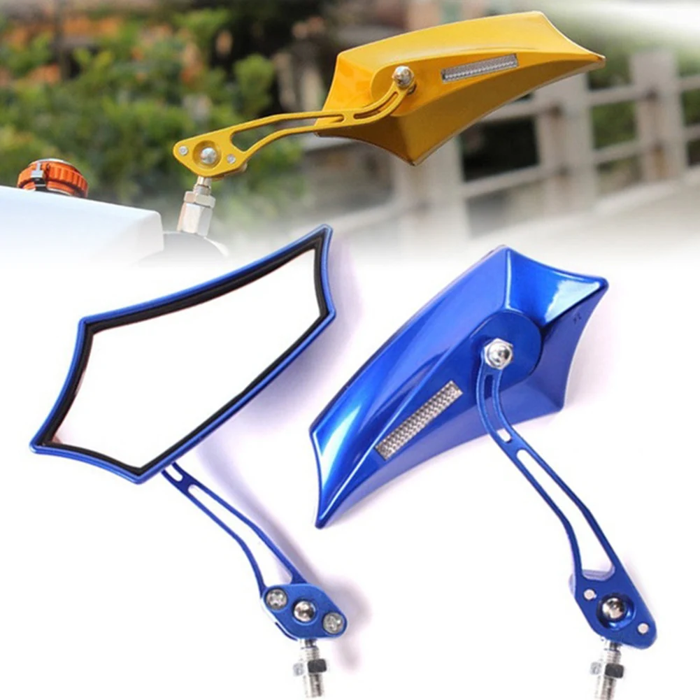 1 Pair 8/10mm Universal Motorcycle Rear View Side Mirror Motorbike Rearview Mirrors Scooter Electrombile Back Side Convex Mirror