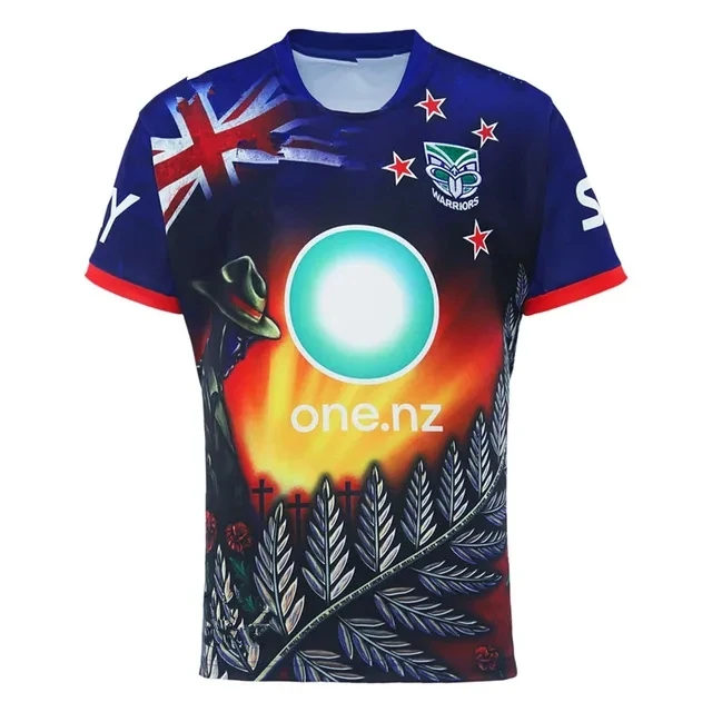 2024 NEW ZEALAND WARRIORS MENS ANZAC RUGBY JERSEY size S--5XL (Custom name and number )