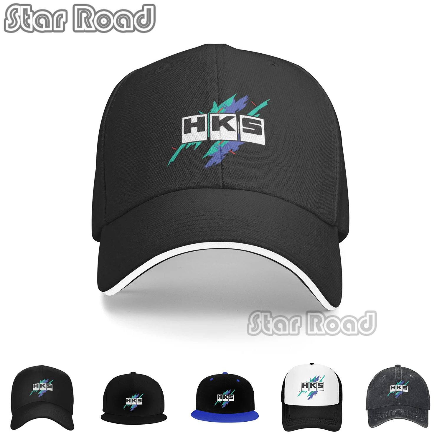 Limited HKS Power and Sportser Performance Turbo Logo Baseball Cap unisex Adjustable Summer women Mesh Trucker hats Casquette