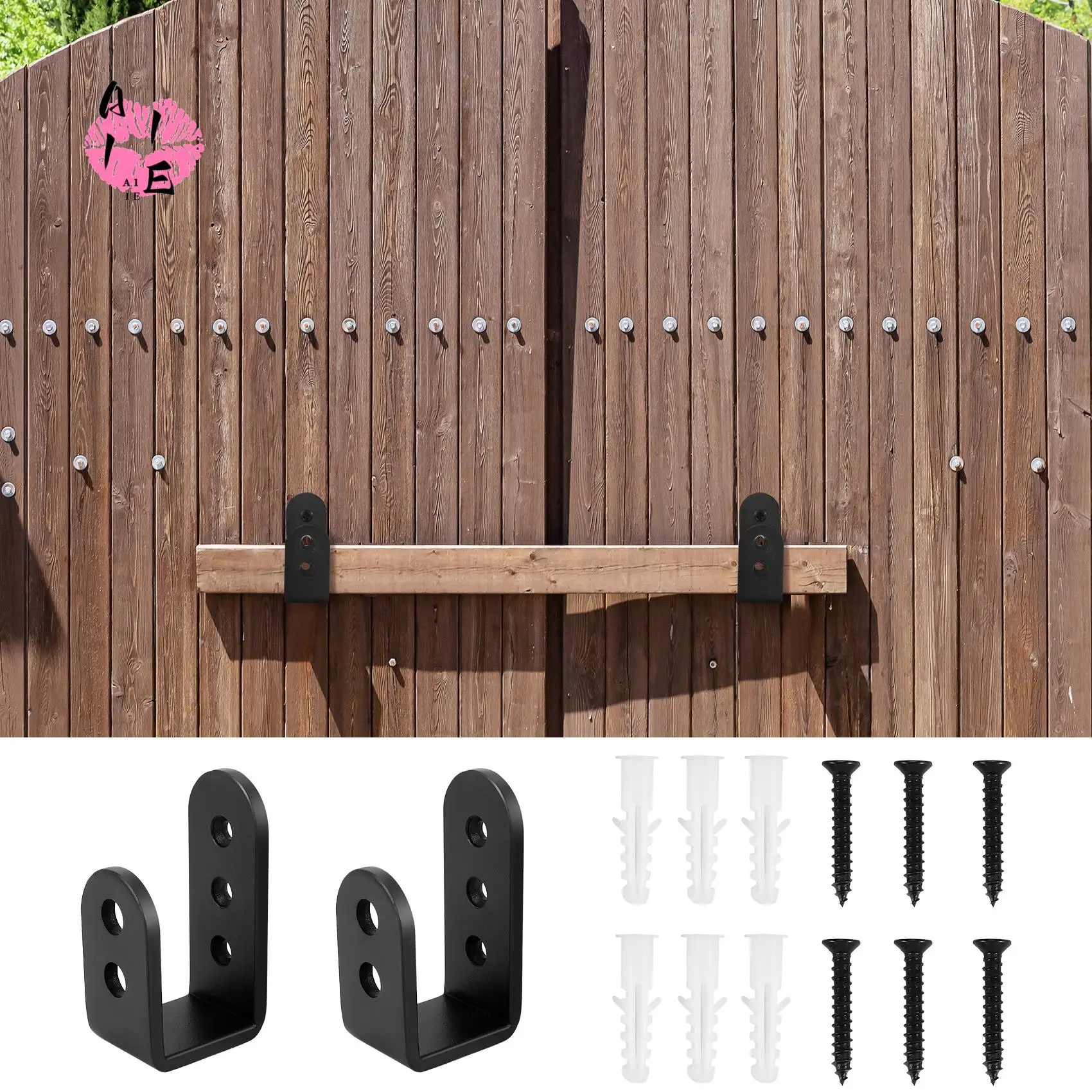 

A11E-2 Pack Door Barricade U Brackets Open Bar Security Door Brackets For Home,Garage Door Reinforcement Fits 2X4 Boards
