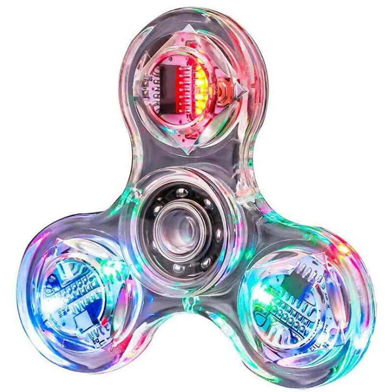 

Luminous LED light Spinner Hand Top Spinners Glow in Dark Light EDC Figet Spiner