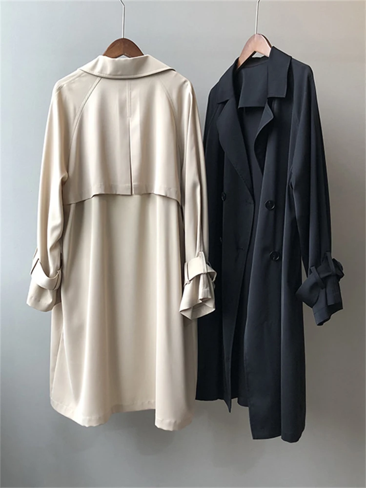 Winter Women Coat Female Trench Jacket Vintage Maxi Classic Long Trench Women Coat Oversize Female Windbreaker Blazers