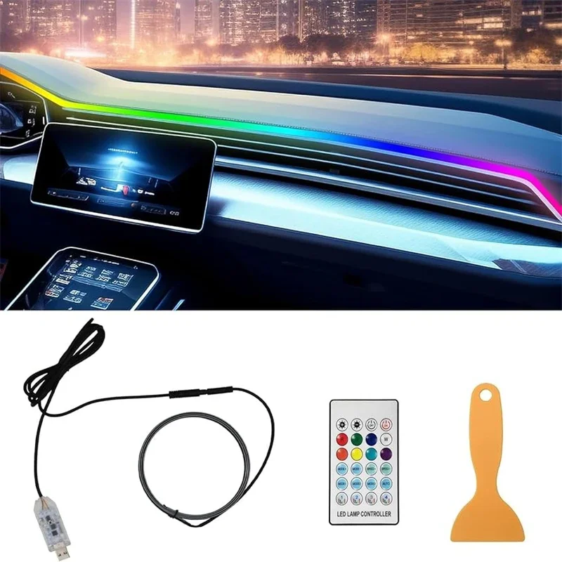 1 in 1 led car light strip phantom atmosphere light with usb app control decorative interior lamp Univer