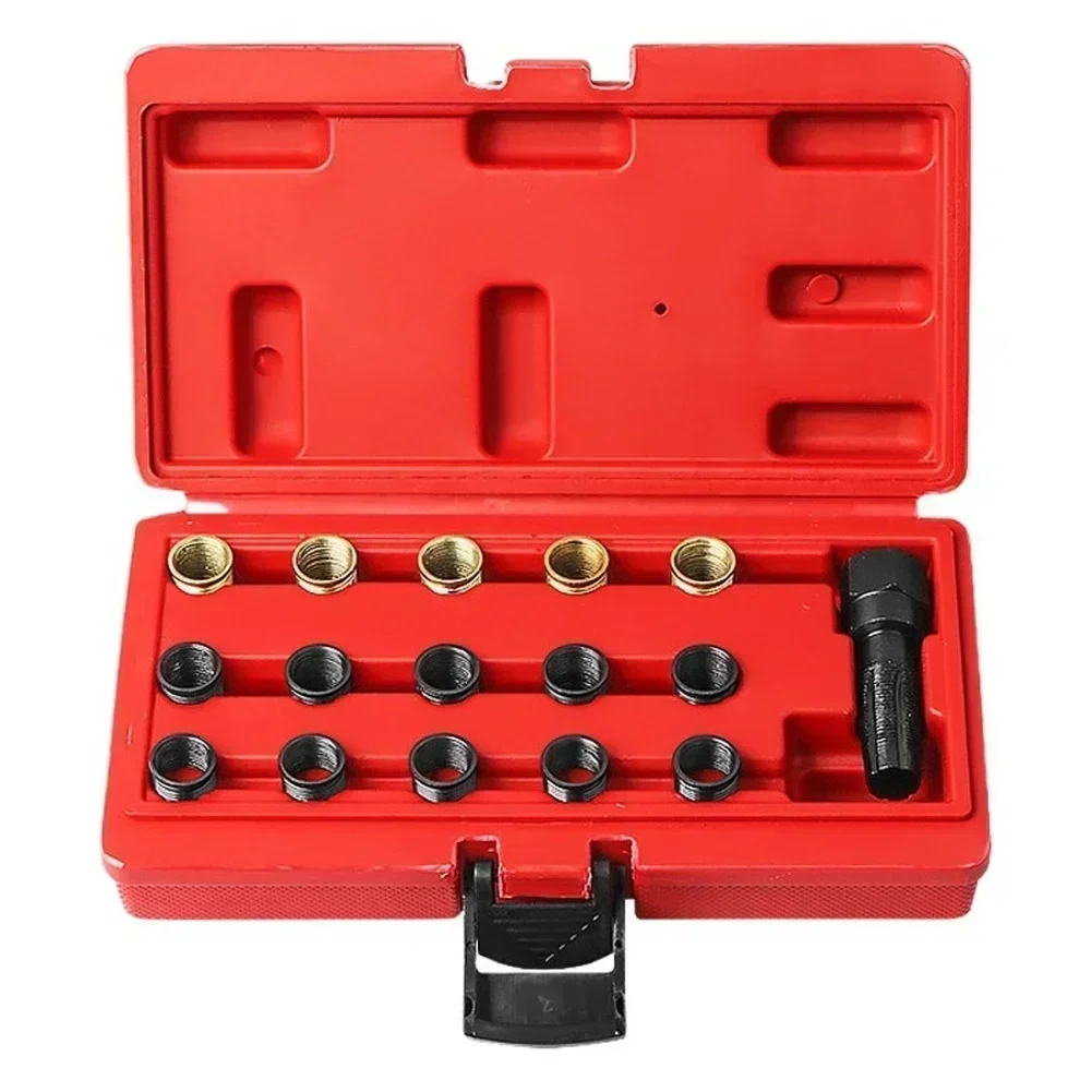 Thread Repair Kit for Spark Ignition M14x1 25 M16x1 25 with Carbon Steel Taps and Inserts for Engine Thread Maintenance