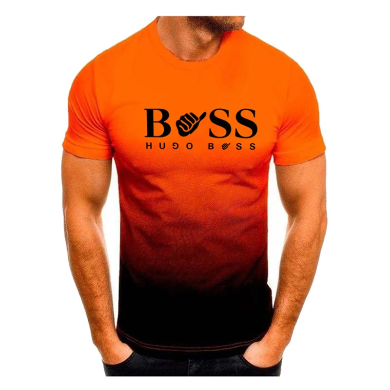 Sommer Herrenbekleidung: Trendige Sport-T-Shirts mit verschiedenen Prints, Kurzarm, schnelltrocknend, für Fitness und Freizeit – Herren-T-Shirts mit Farbverlauf – Detail 12