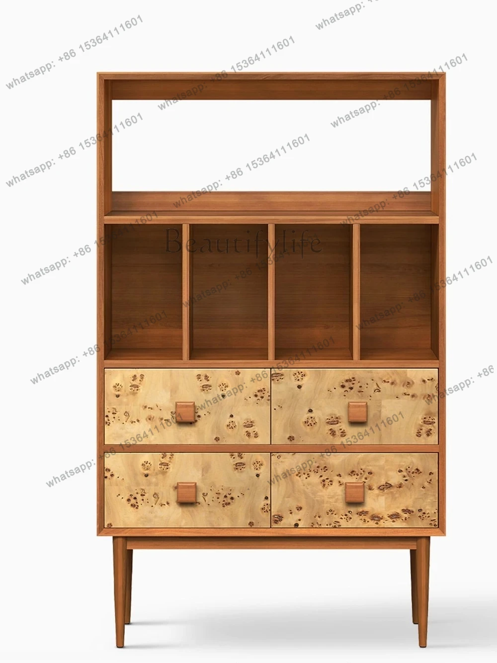 

Medieval style solid wood bookcase home decoration tree, tumor pattern storage, retro style storage, entrance cabinet