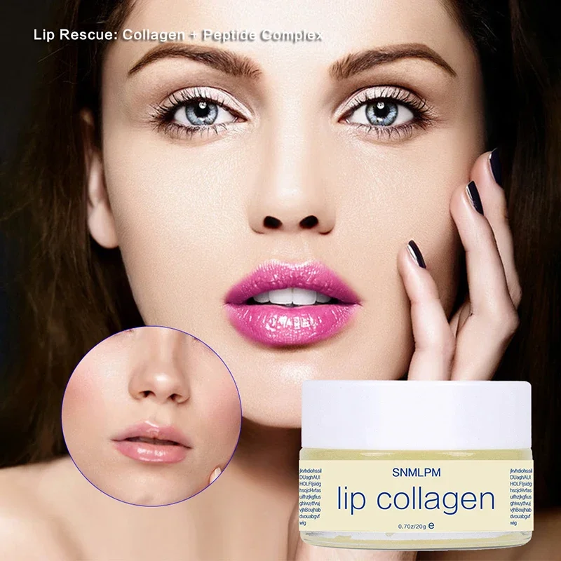 

20g Lip Sleep Facial Mask Reduce Fine Lines Contains Collagen Hydroxy Acid Lip Moisturizing Cream Repair Wrinkles At Night