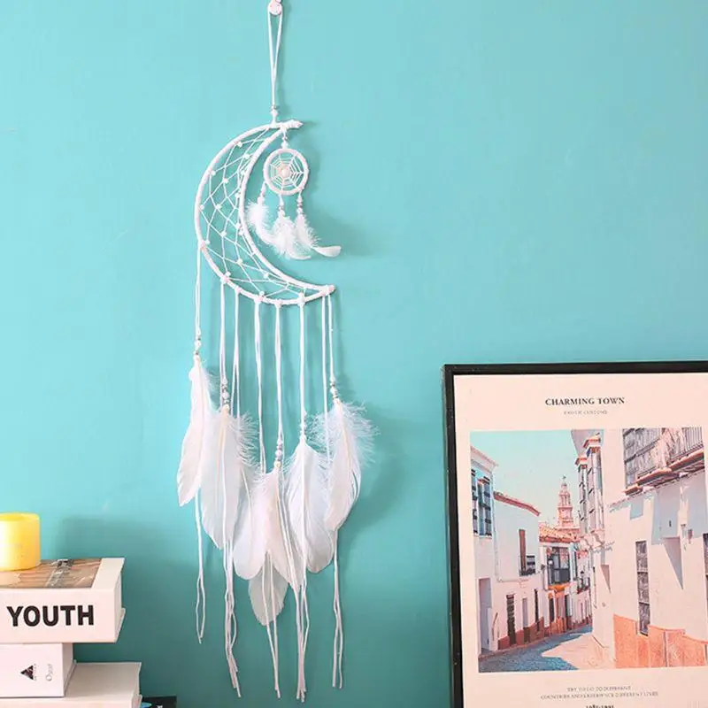 H9ec Moon Metal Moons Ring Hoop Diy Made Dreamcatcher para Handmade Wedding Wheting Holding Handicraft
