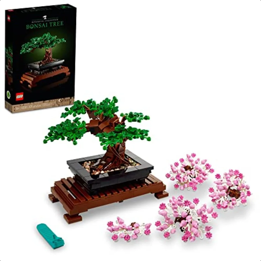 

Icons Bonsai Tree Building Set Artificial Bonsai Tree Plants for Home Decor Adults Ages 18+ Faux Fake Plants for Table Desk Off