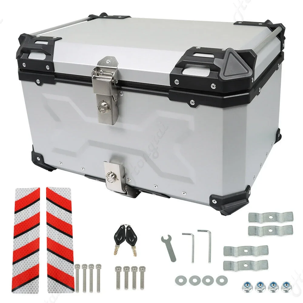 

Aluminum Trunk 65L Motorcycle Top Case Waterproof Luggage Storage Tour Tail Box 45L/55L/65L For BMW/ Honda / Yamaha / Suzuki
