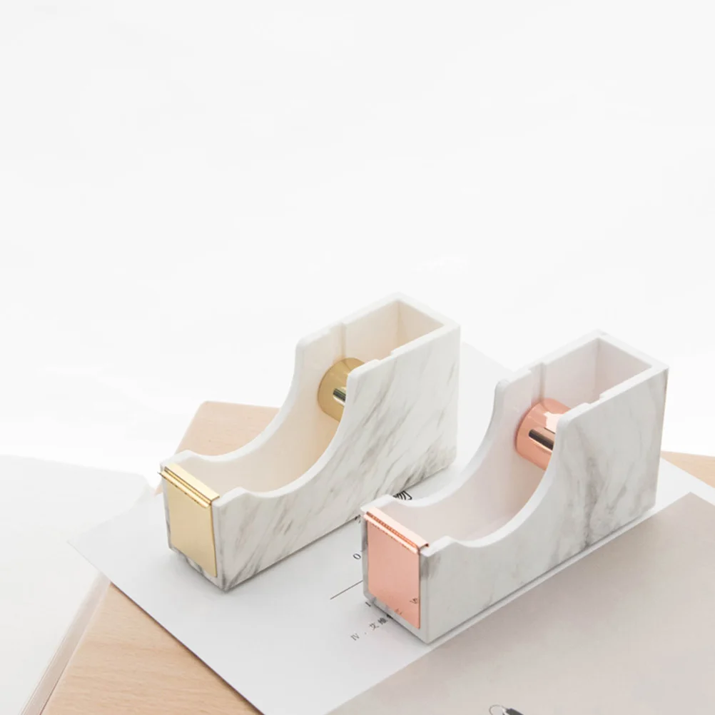 

Marble Tape Dispenser Holder Desk ganizer Washtape Reel Sticker Office School Supplies Craft Project Accessory