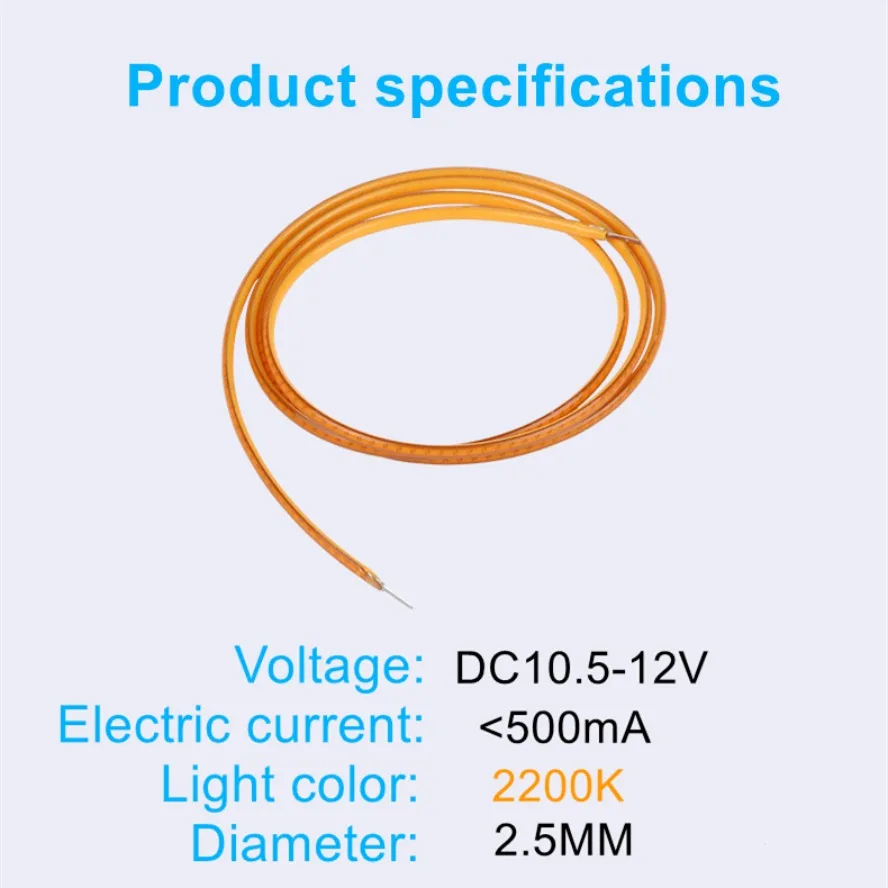 New 12V 600 460mm LED Flexible Ultra Slim Filament Spiral Bulb 2200K Filament Retro Edison Bulb Parts Light Strip Decoration image 5