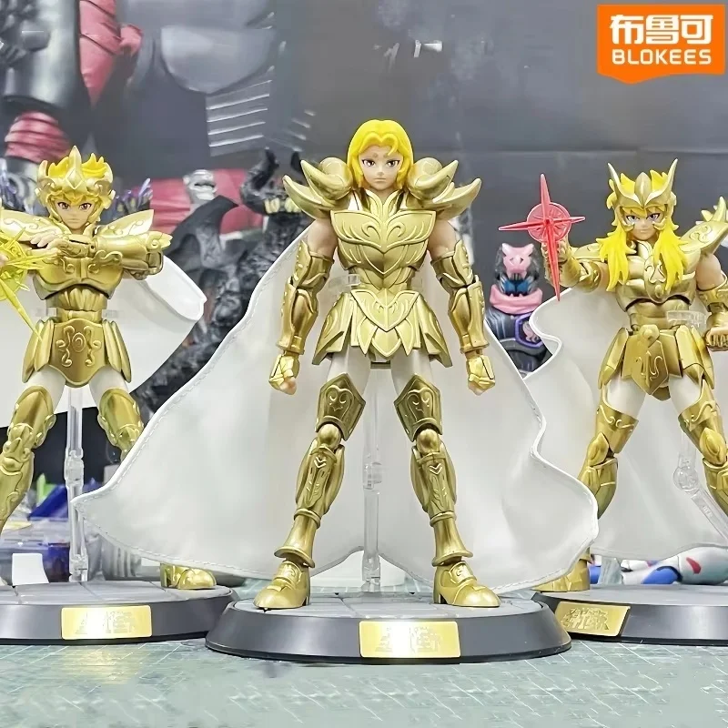 In Stock Blokees Saint Seiya Champion Class Aries Mu Anime Figure Masami Kurumada Action Figure Decortions Kids Christmas Gifts