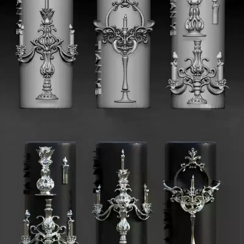 Милая-свинья-diy-3d-силиконовая-форма-для-ногтей-ретро-ваза-для-цветов-подсвечник-в-китайском-стиле-прозрачные-шаблоны-для-ногтей-дизайн-маникюра