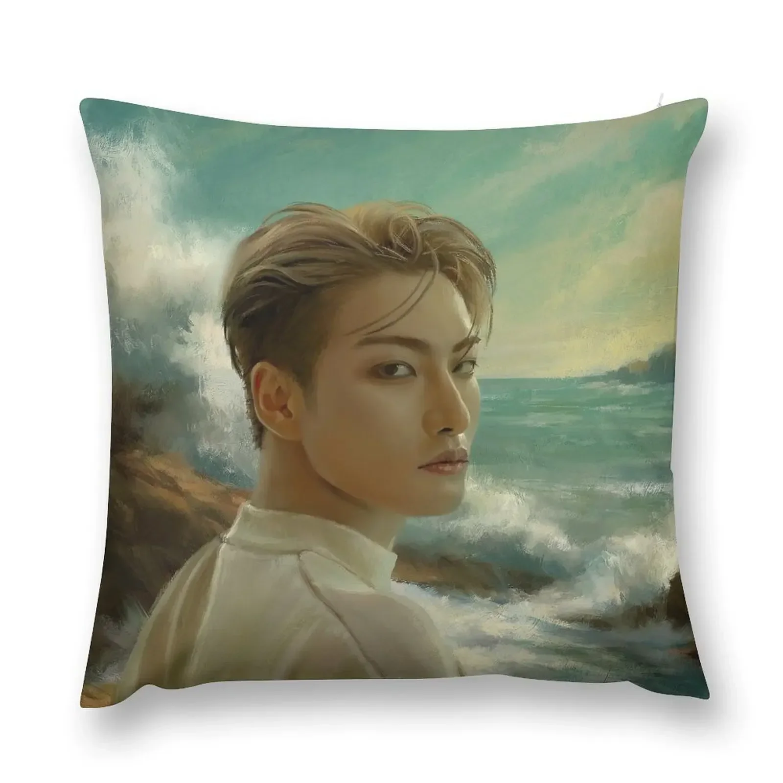 ATEEZ's SEONGHWA 'Wave' Fan Art Throw Pillow Luxury Sofa Cushions Cushion Child pillow