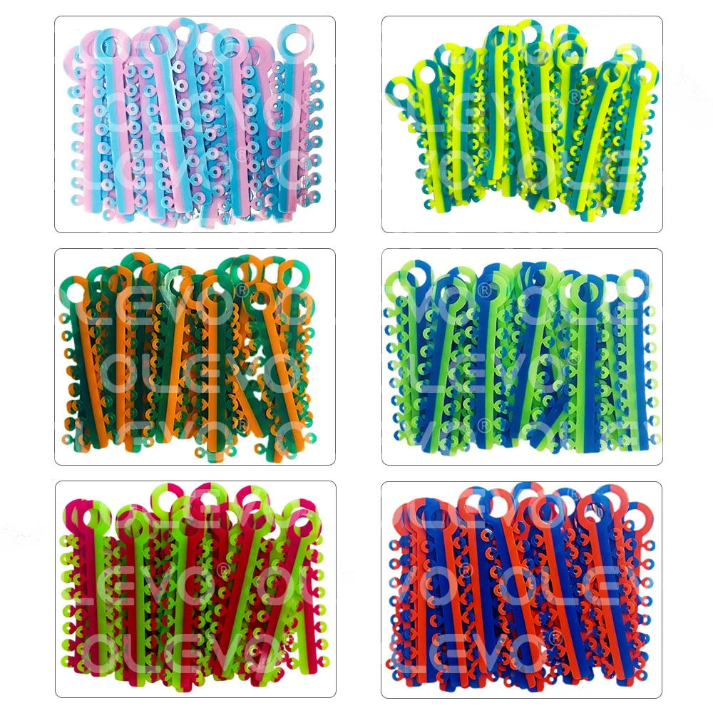 OLEVO 320Pcs/20Sticks Dental Orthodontic Leagues Rings Elastic Ligature Ties Rubber Bands for Teeth Braces Suspenders Dentistry