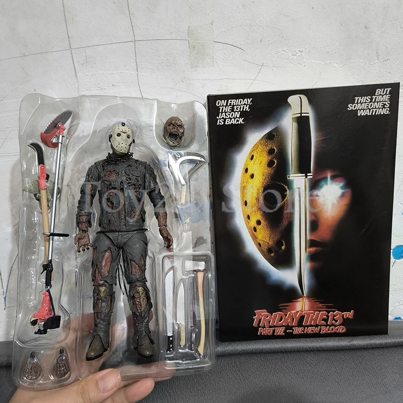 ฟิกเกอร์แอคชั่น Jason Voorhees จากภาพยนตร์ Friday the 13th ภาคใหม่ (Part VII A New Blood) ของ NECA ของสะสมวันเกิด ของเล่นตุ๊กตา ของขวัญ