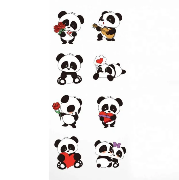50-500 stks Cartoon Panada Stickers voor kinderen school leraar Klas Gebruik Kinderen Speelgoed Sticker Valentijnsdag Stickers