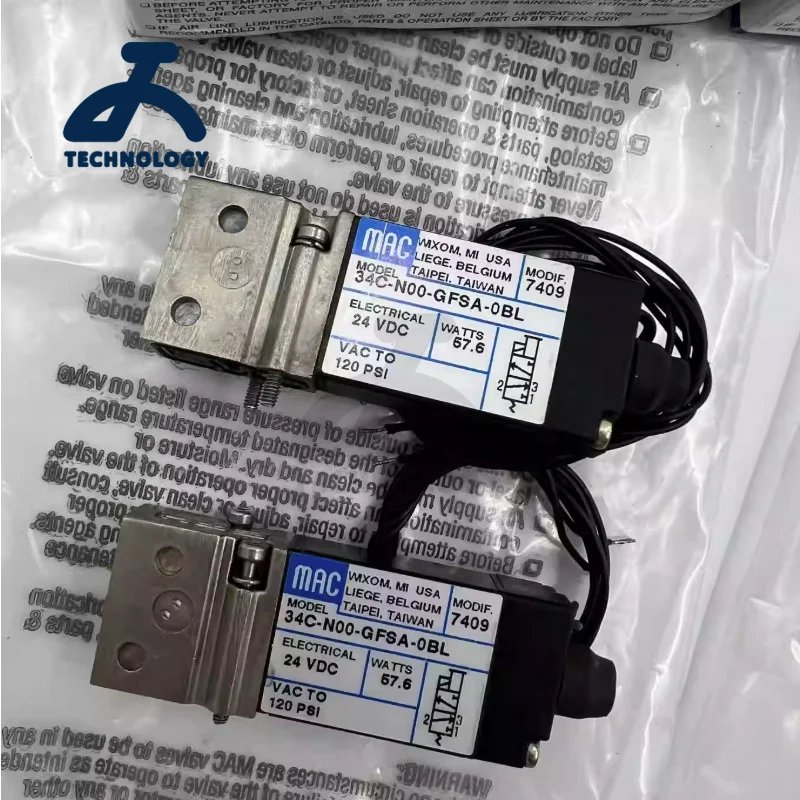 New MAC 34C solenoid valve 34C-N00-GFSA-0BL 34C-ABA-GDFA-1GA 34C-ABA-GDFA-1BA 34C-L00-GDF0-1PA 34B-ABA-GDFA-1KA 34B-L00-GDFA-1KV