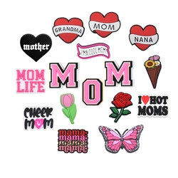 MOM Shoe Charms For Women PVC NANA Mothers Shoe Decoration Accessories Birthday Holiday Party Gifts