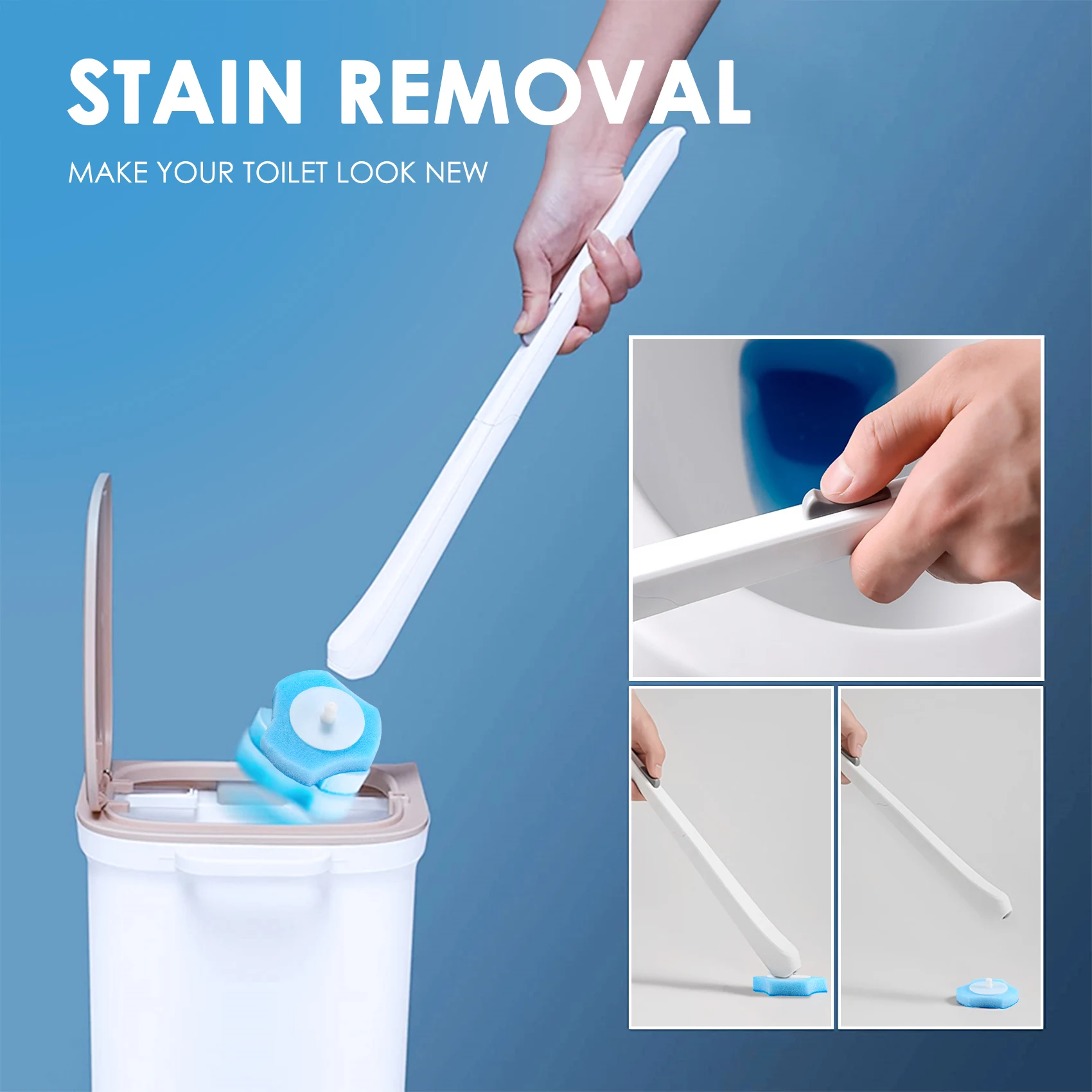 Disposable Toilet Cleaning System Disposable Toilet Flushable Refill Fresh Brush Flushable Refills - 48 Refills