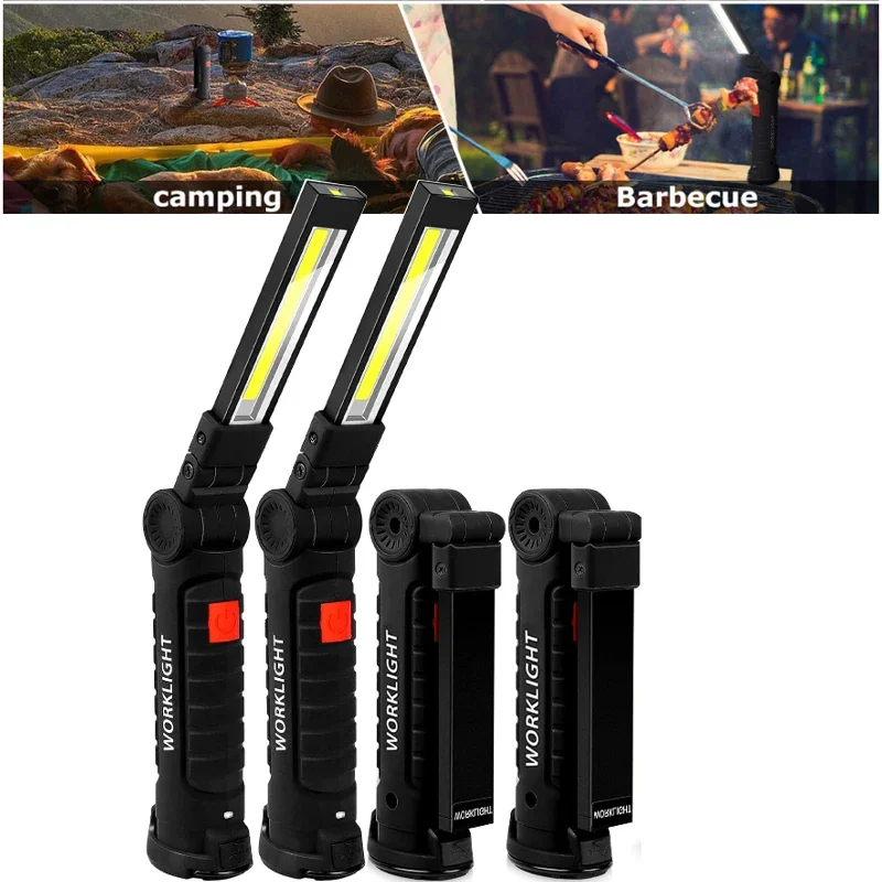 

Новый портативный светодиодный фонарик COB, USB перезаряжаемый рабочий светильник, магнитный подвесной светильник Lanterna со встроенной батареей, фонарик для кемпинга
