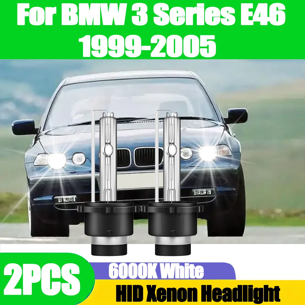 

2 шт. D2S HID ксеноновые лампы 20000LM высокой мощности 6000K супер белые ксеноновые фары Plug and Play для BMW 3 серии E46 1999-2005 гг.