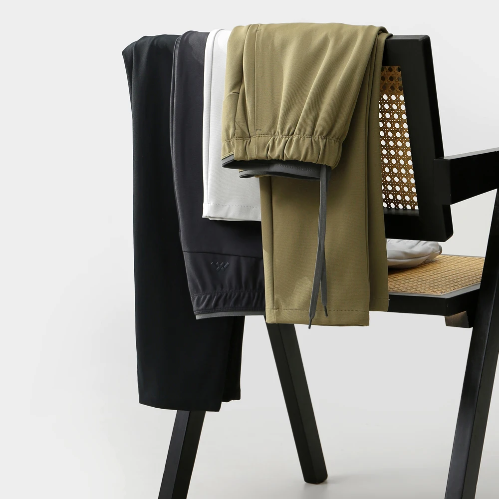  Italian Men's 3D Tailored Breathable Spor Casual Pants Faionable Urban Straight Leg Long Trousers for Youth