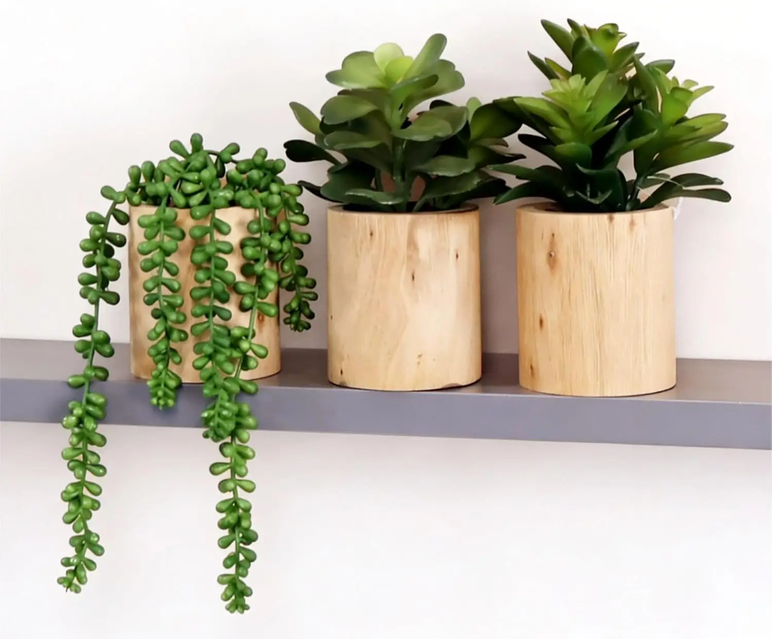 

Набор из 3 реалистичных искусственных суккулентов в горшках для декора дома и офиса - современная эстетичная зелень