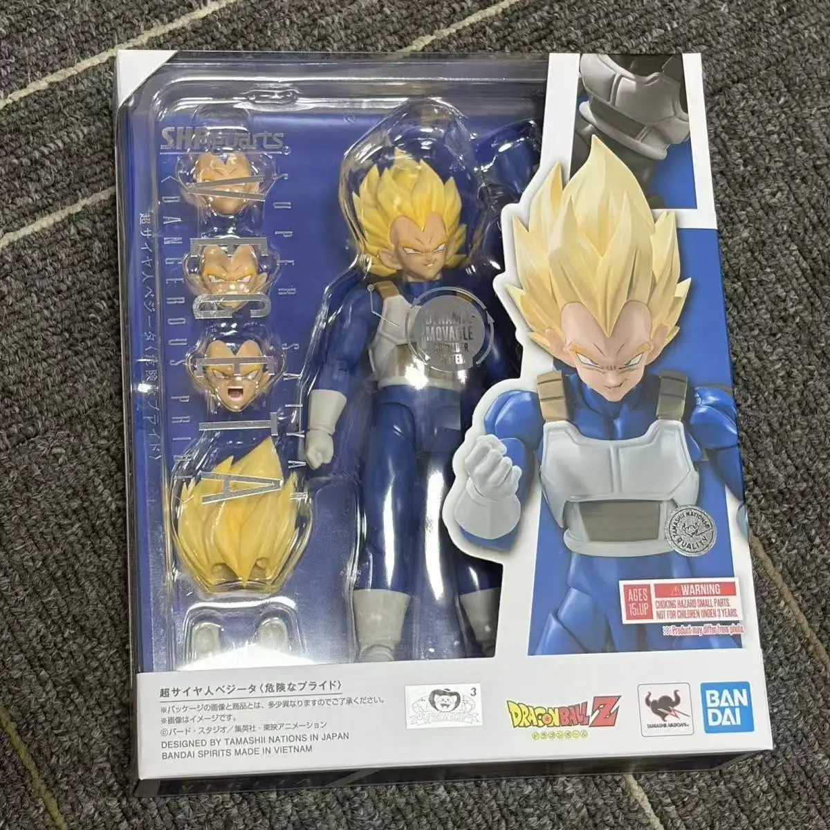 Figura de acción S.H.Figuarts de Bandai, Dragon Ball SUPER SAIYAN VEGETA DANGEROUS PRIDE, modelo finalizado, juguete de regalo para niños