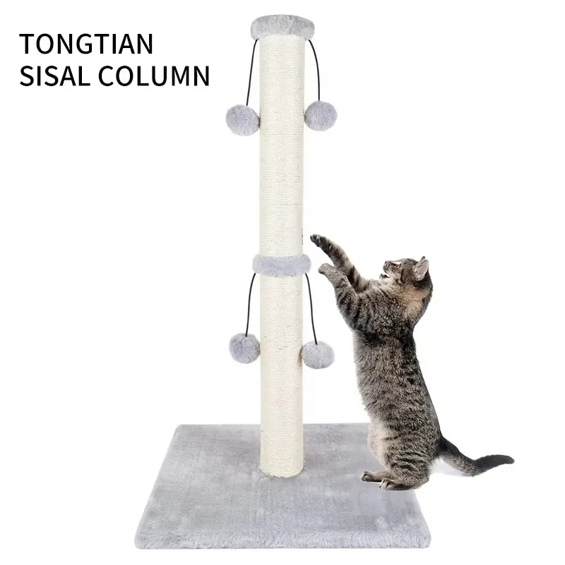 

Customizable Eco-Friendly Durable Cat Climbing Post Tree Play Ball Modern Classic Style Sisal Rope Scratching Toy Packed Carton