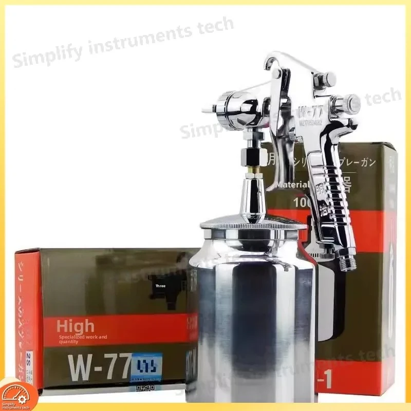 W71 Pneumatic Spray Gun High Precision Atomizing Airbrush for Car Painting Auto Body Repair HVLP Upper Lower Feed Type Tool