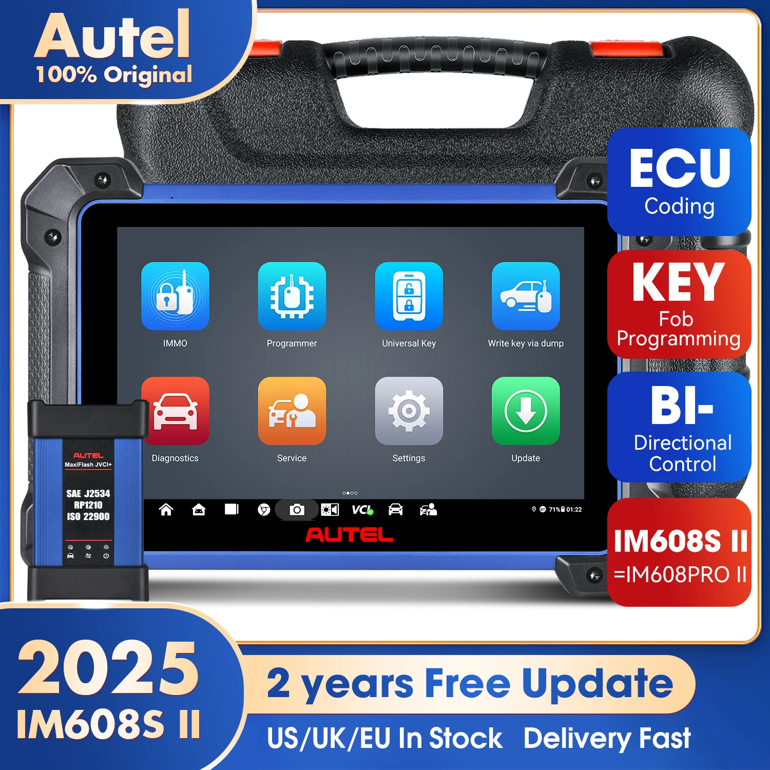 أفضل أداة برمجة المفاتيح لمحترفي صيانة السيارات:Autel MaxiIM IM608S II مع XP400 PRO وJ2534