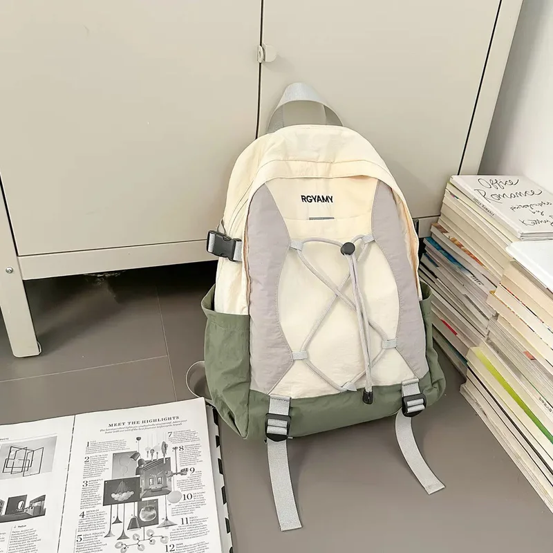 CLAREGQI Tas Ransel Hiking Warna-Warni, Ransel Outdoor Ringan Tahan Air, Tas Harian Kasual untuk Perjalanan, Berkemah, Sekolah