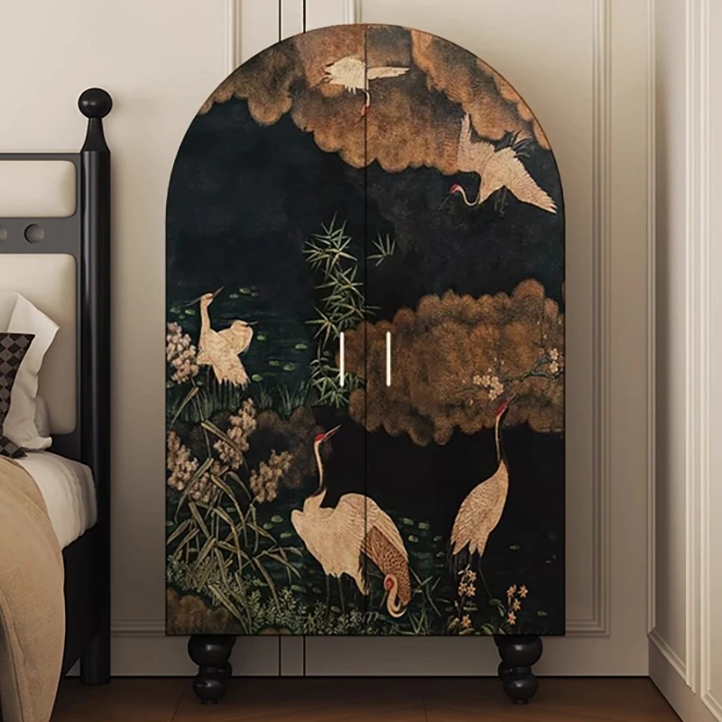

Chinese Retro Style Hallway Bedroom Wardrobe Wood Clothing Storage Cabinets Shoe Cupboard Armario De Ropa Space Saving Furniture