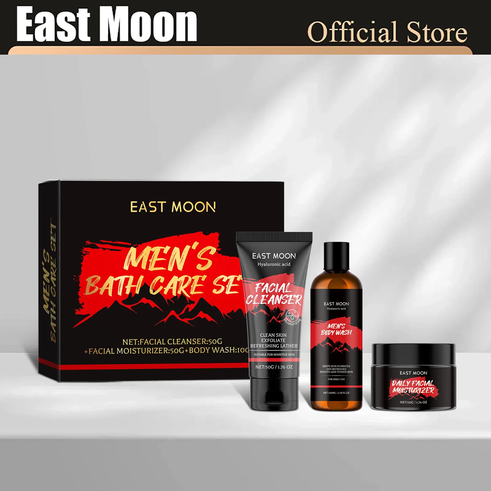 Men Bath Set Keep Moisturizing Wash Deep Oil Control Strengthen Exfoliate Reducing Blackhead Improve Brightening Body Skin Care