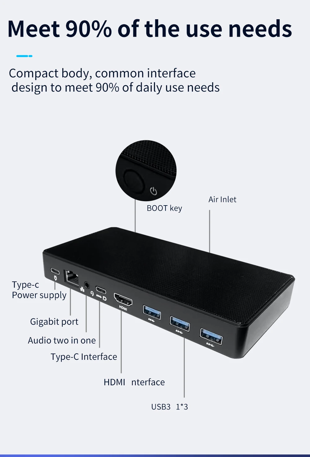 SZBOX JX1 Pocket MINI PC Intel N5105 Windows 11 WIFI6 BT5.2 LPDDR4 M.2 2280 NVME /SATA RJ45 LAN Table PC Mały Komputer Biurkowy